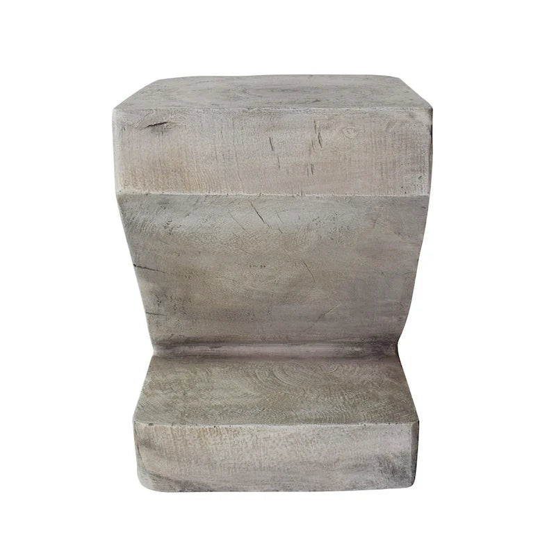 Table d'appoint en béton sculptural – Gris clair