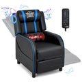 Fauteuil de relaxation gaming massant avec haut-parleurs Bluetooth et repose-pieds