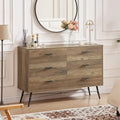 Commode de télévision à 6 tiroirs, meuble de rangement de 120 cm de large pour salon ou chambre à coucher