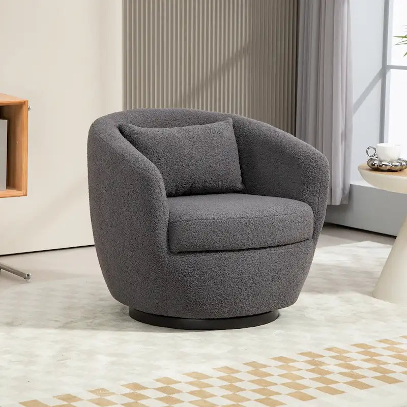 Fauteuil pivotant avec rangement intégré – Gris