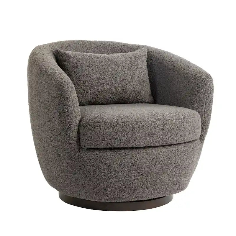 Fauteuil pivotant avec rangement intégré – Gris
