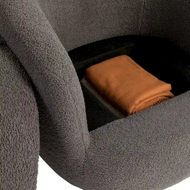 Fauteuil pivotant avec rangement intégré – Gris