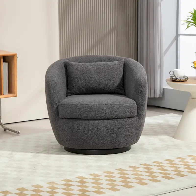Fauteuil pivotant avec rangement intégré – Gris