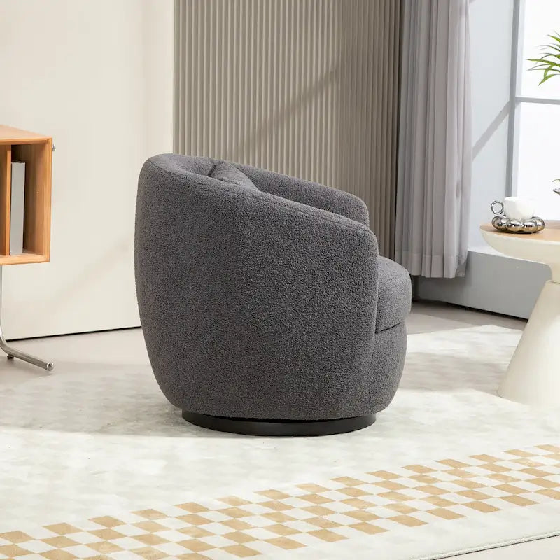 Fauteuil pivotant avec rangement intégré – Gris