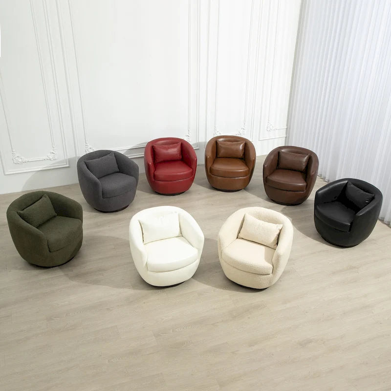 Fauteuil pivotant avec rangement intégré – Gris