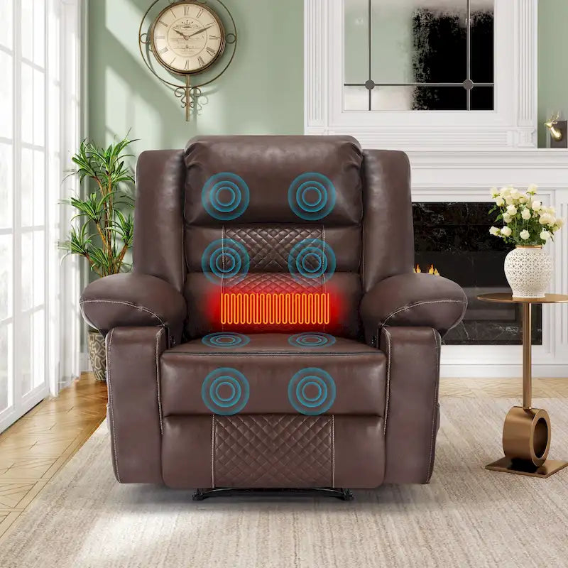 Fauteuil inclinable manuel avec massage et chauffage