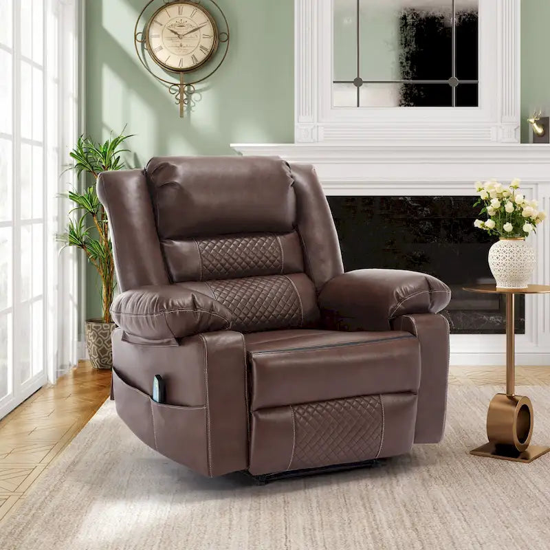 Fauteuil inclinable manuel avec massage et chauffage