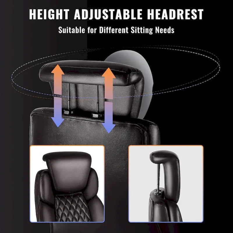 Chaise de bureau grande taille avec repose-pieds et support lombaire – Capacité de 227 kg