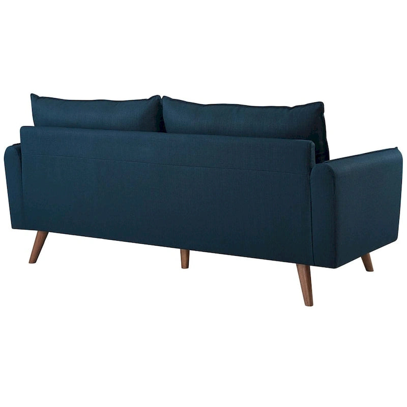 Canapé en tissu capitonné avec traversins – 32,5L x 72W x 33,5H