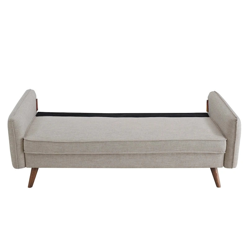 Canapé en tissu capitonné avec traversins – 32,5L x 72W x 33,5H