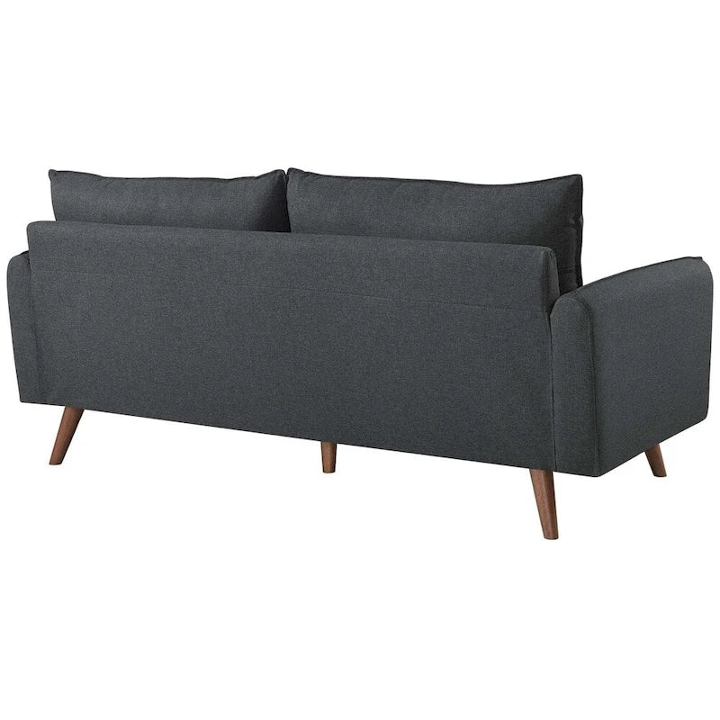Canapé en tissu capitonné avec traversins – 32,5L x 72W x 33,5H
