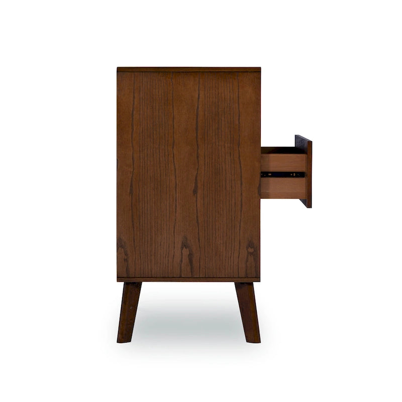 Commode en bois à 6 tiroirs de style Mid-Century