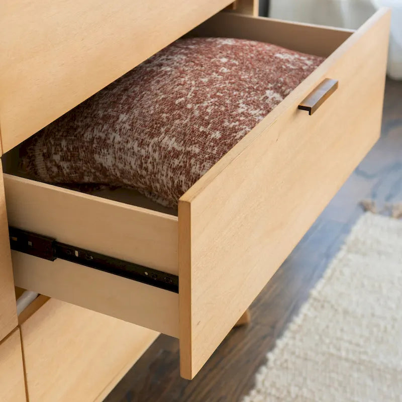Commode en bois à 6 tiroirs de style Mid-Century