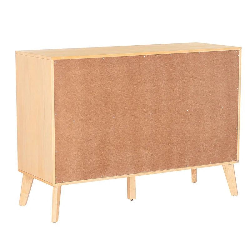 Commode en bois à 6 tiroirs de style Mid-Century