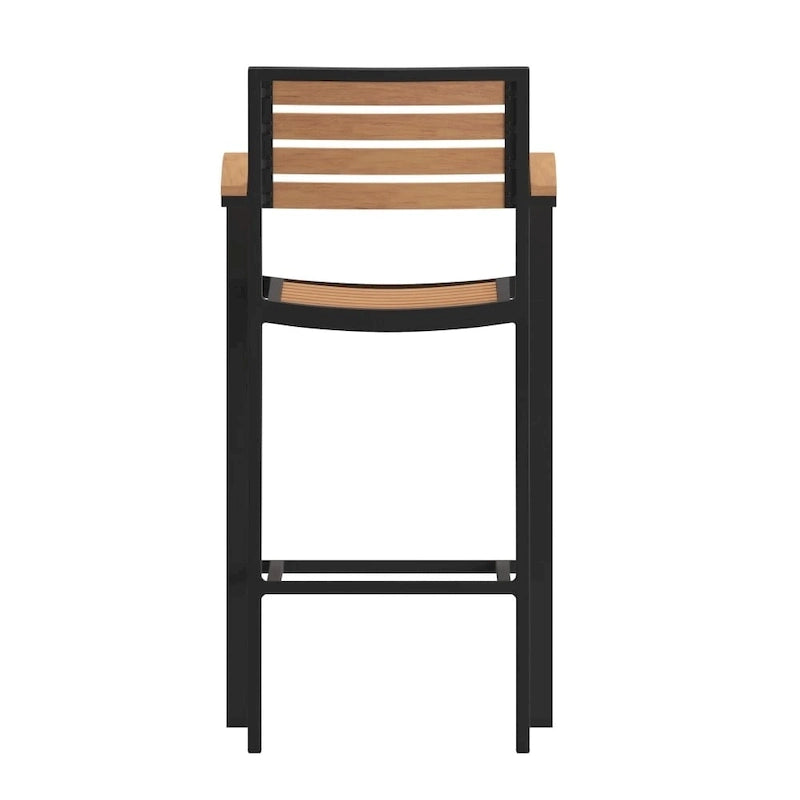 Tabouret de bar d'extérieur tous temps avec accoudoirs