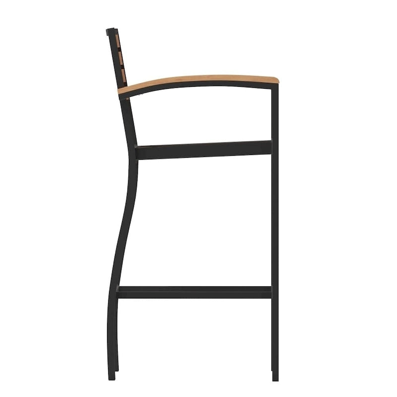 Tabouret de bar d'extérieur tous temps avec accoudoirs