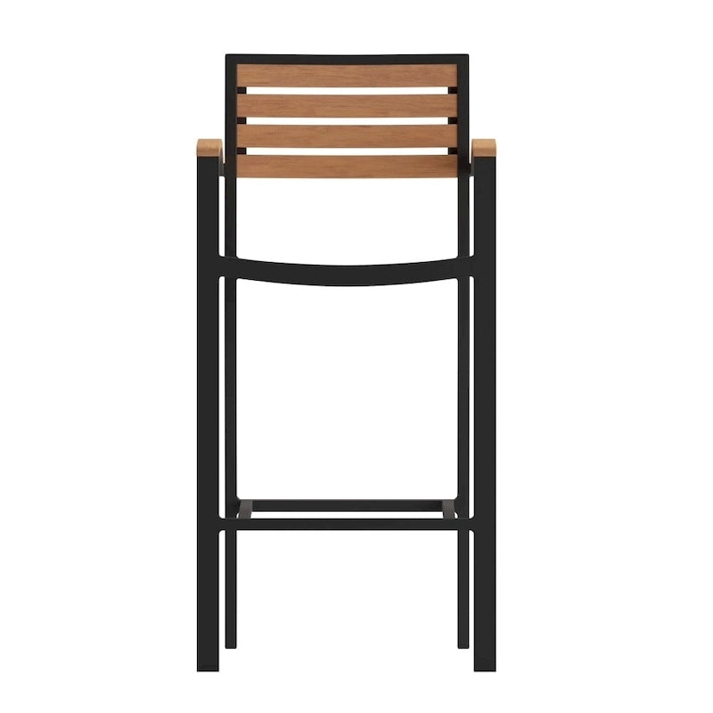 Tabouret de bar d'extérieur tous temps avec accoudoirs