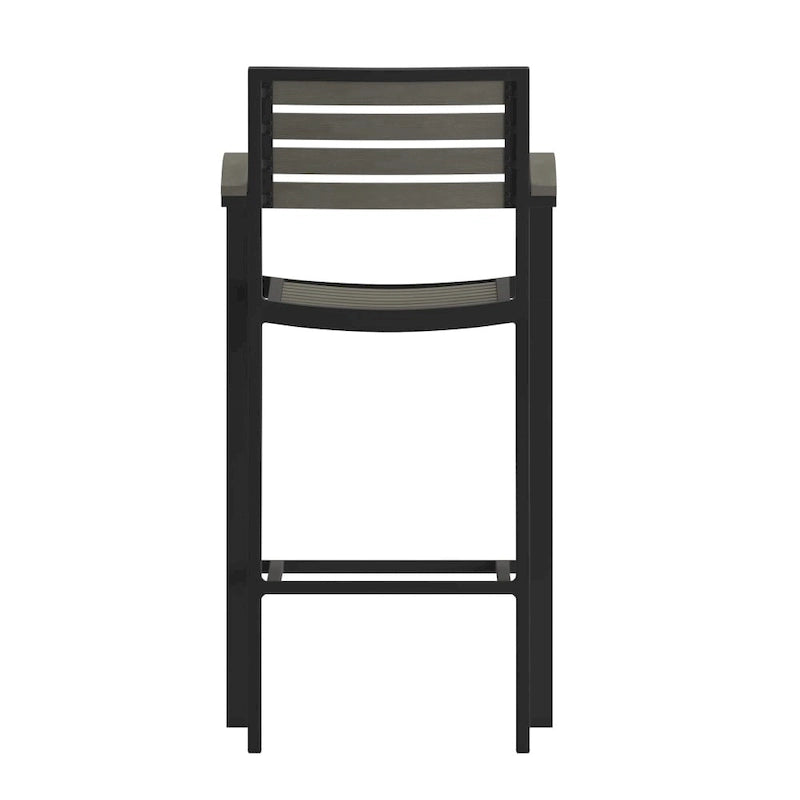 Tabouret de bar d'extérieur tous temps avec accoudoirs