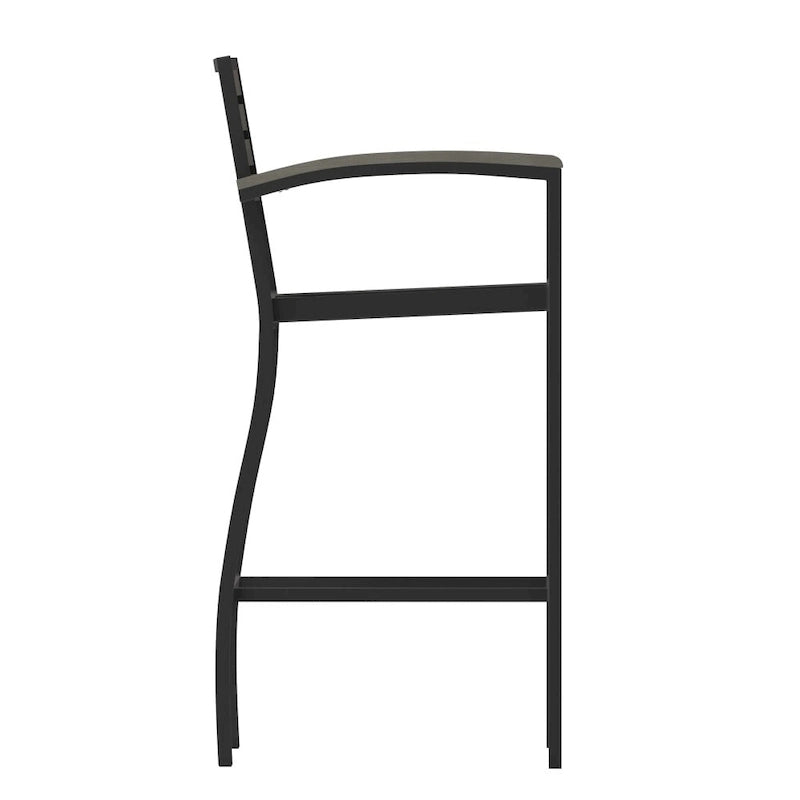 Tabouret de bar d'extérieur tous temps avec accoudoirs