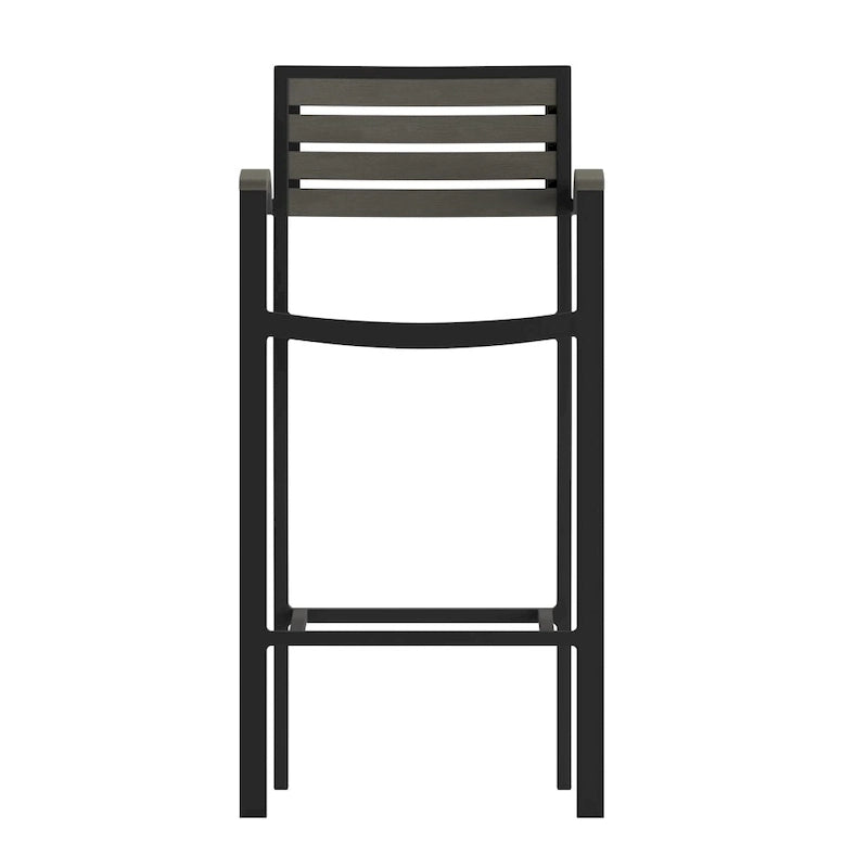 Tabouret de bar d'extérieur tous temps avec accoudoirs