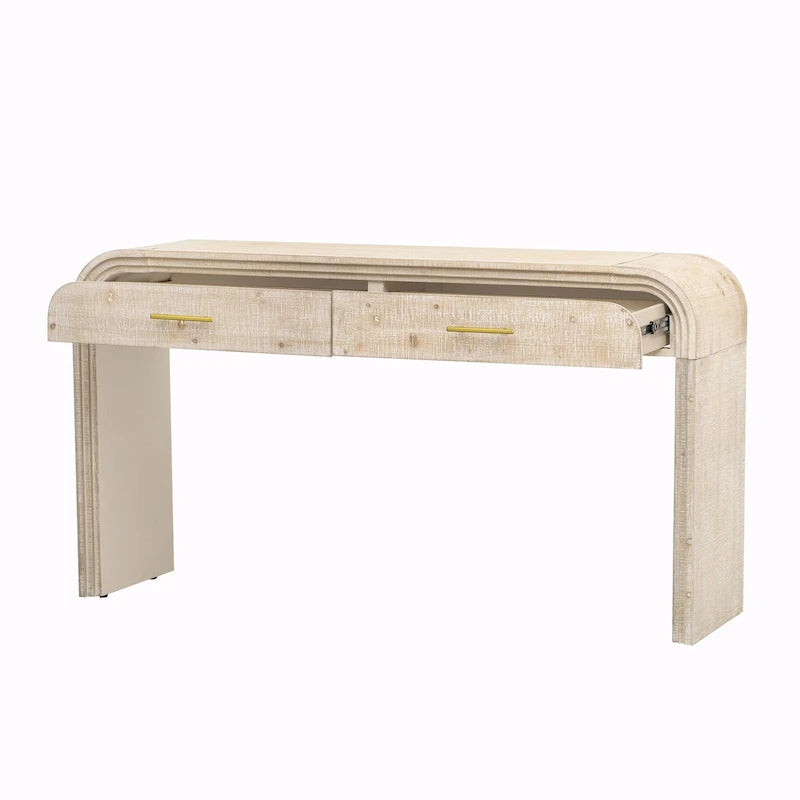 Console de table rétro à deux tiroirs