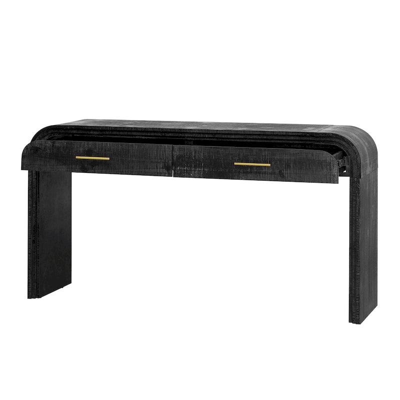 Console de table rétro à deux tiroirs