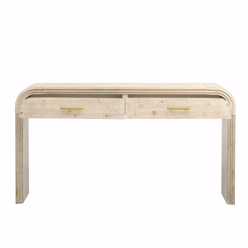 Console de table rétro à deux tiroirs