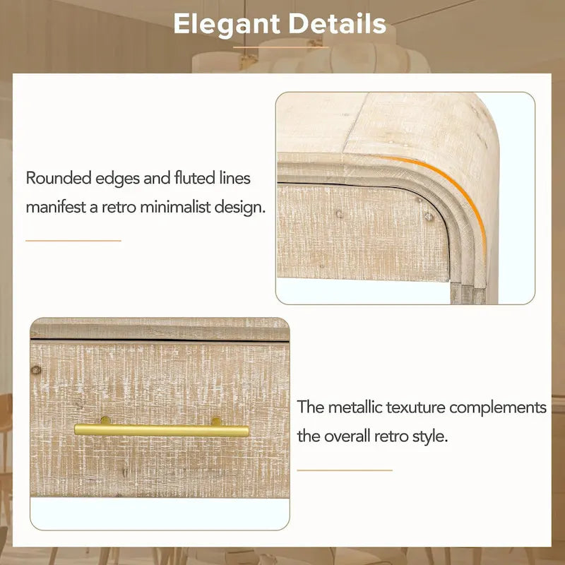 Console de table rétro à deux tiroirs