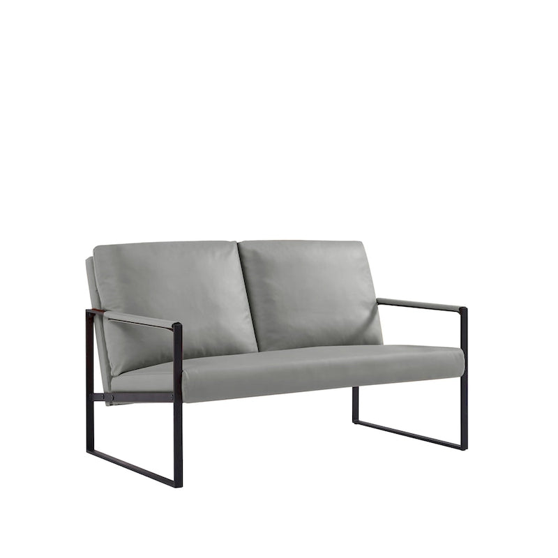 Fauteuil d'appoint rembourré avec revêtement en cuir PU
