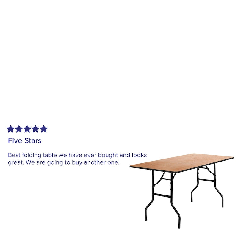 Table pliante rectangulaire en bois