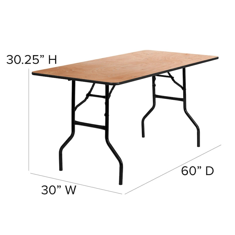 Table pliante rectangulaire en bois