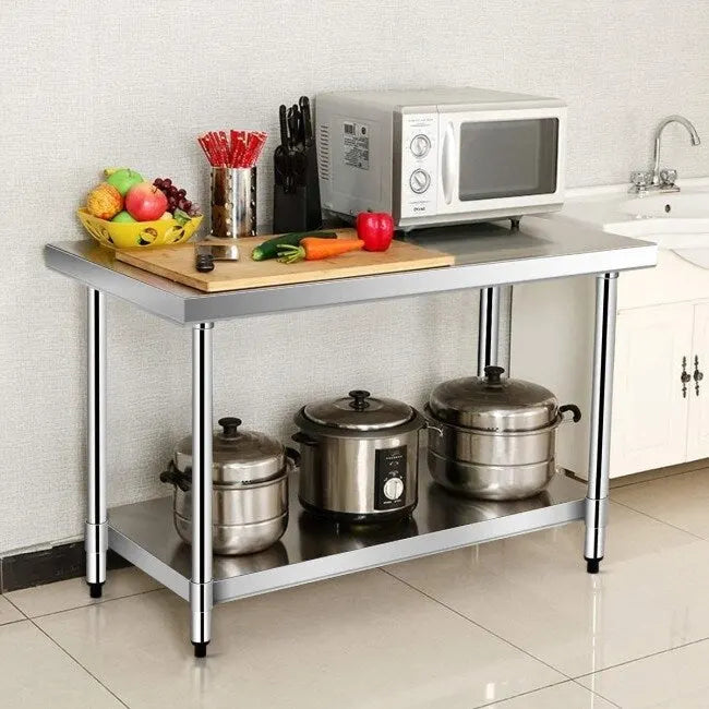 Table de travail en acier inoxydable - 36" L x 24" P x 35" H
