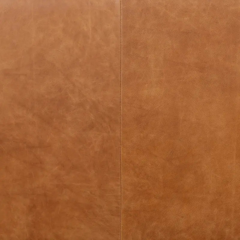 Canapé compact deux places – Cuir pleine fleur couleur cognac
