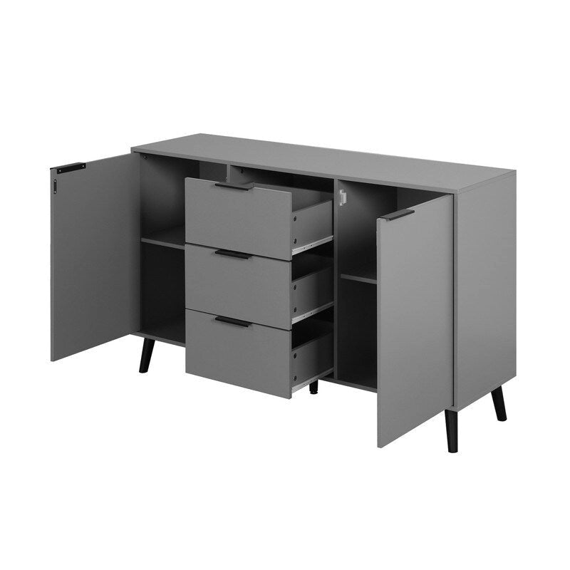 Buffet de 120 cm avec 3 tiroirs et 2 portes