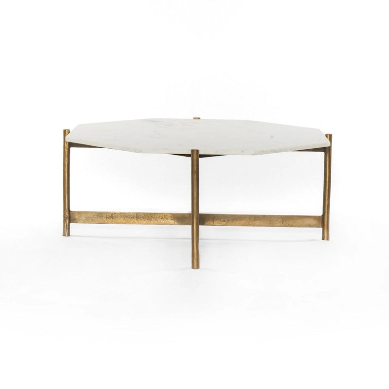 Table basse Greer en marbre rond