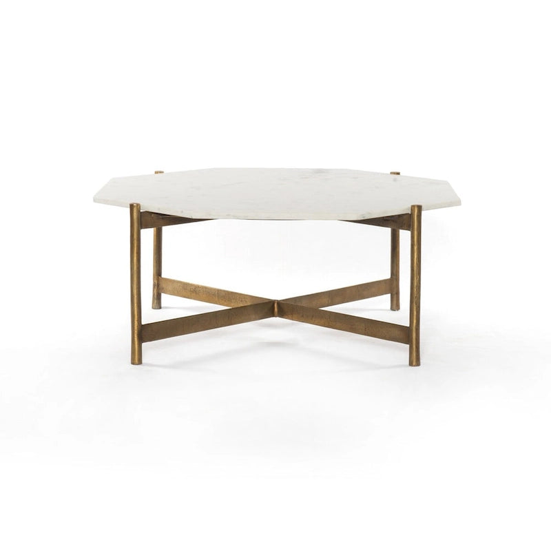 Table basse Greer en marbre rond