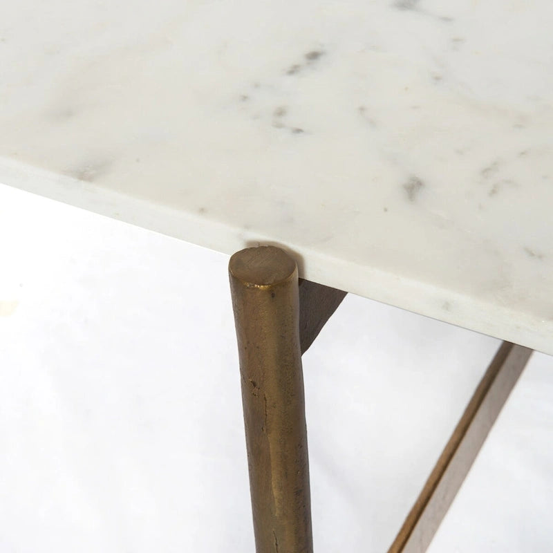 Table basse Greer en marbre rond
