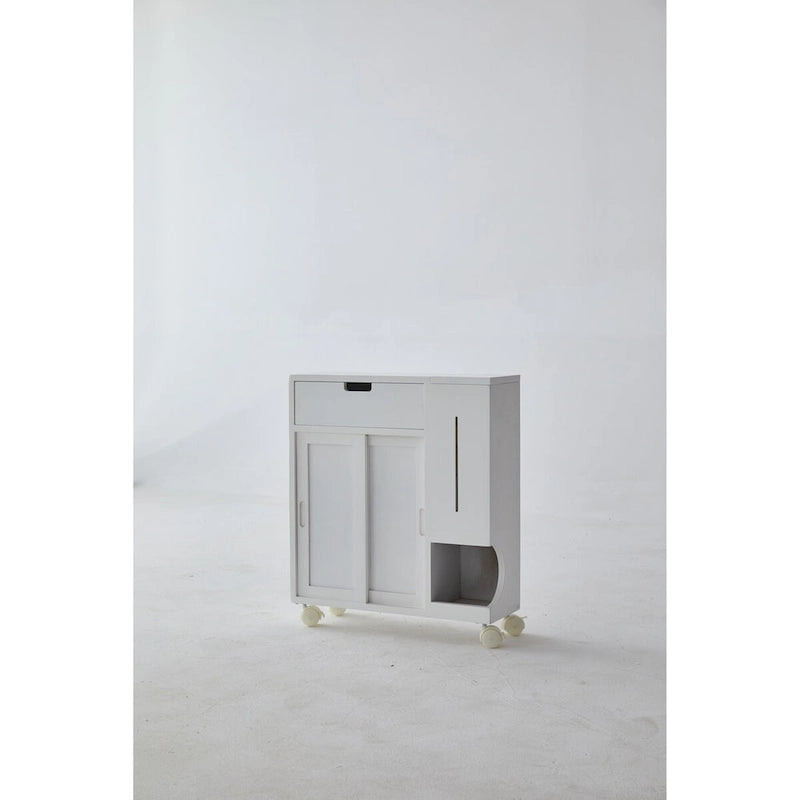 Meuble de rangement de salle de bain roulant autoportant