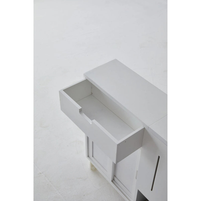Meuble de rangement de salle de bain roulant autoportant