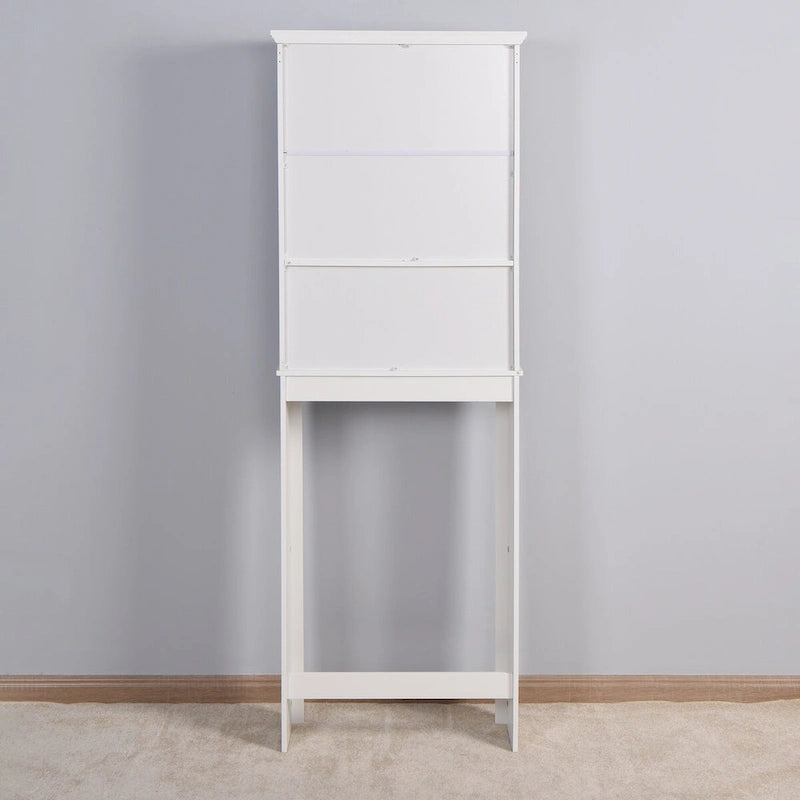 Meuble de rangement de salle de bain au-dessus des toilettes - 60 x 19,6 x 171 cm, Blanc