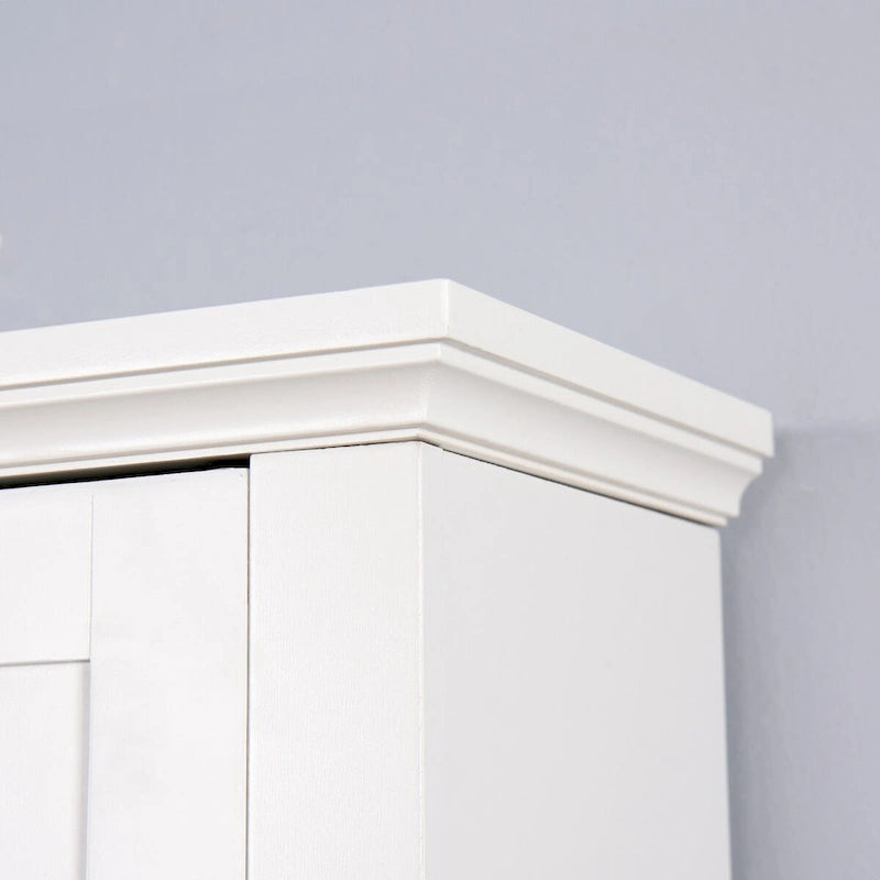 Meuble de rangement de salle de bain au-dessus des toilettes - 60 x 19,6 x 171 cm, Blanc