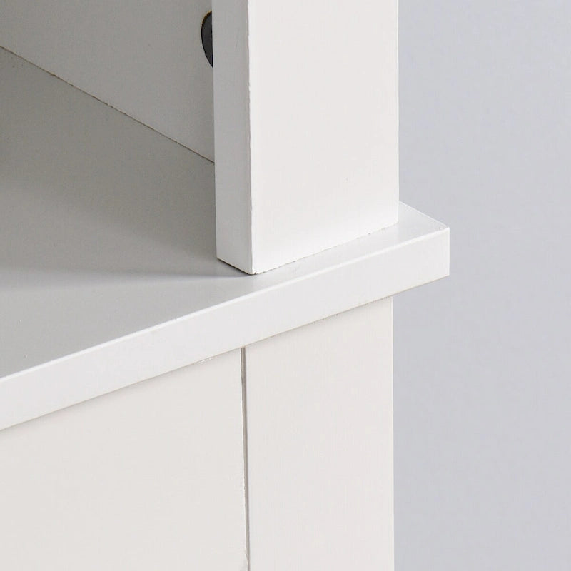 Meuble de rangement de salle de bain au-dessus des toilettes - 60 x 19,6 x 171 cm, Blanc