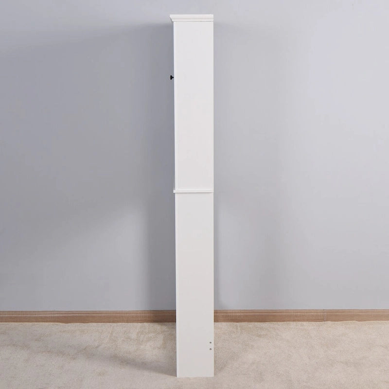 Meuble de rangement de salle de bain au-dessus des toilettes - 60 x 19,6 x 171 cm, Blanc