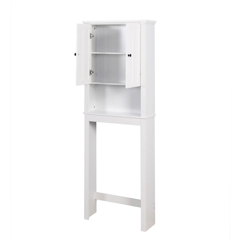 Meuble de rangement de salle de bain au-dessus des toilettes - 60 x 19,6 x 171 cm, Blanc