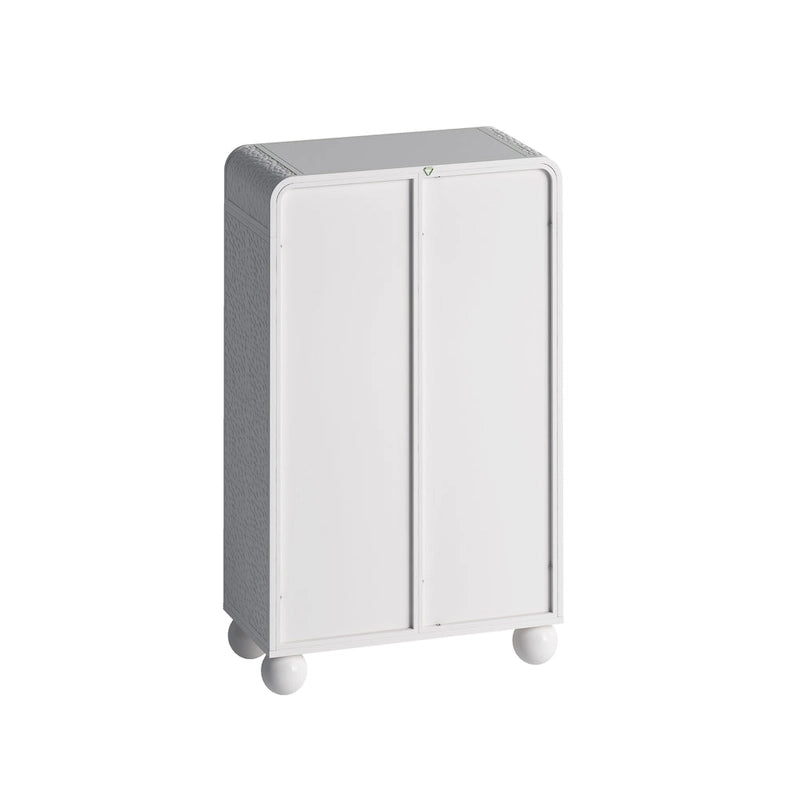 Meuble de rangement sur pied avec porte vitrée