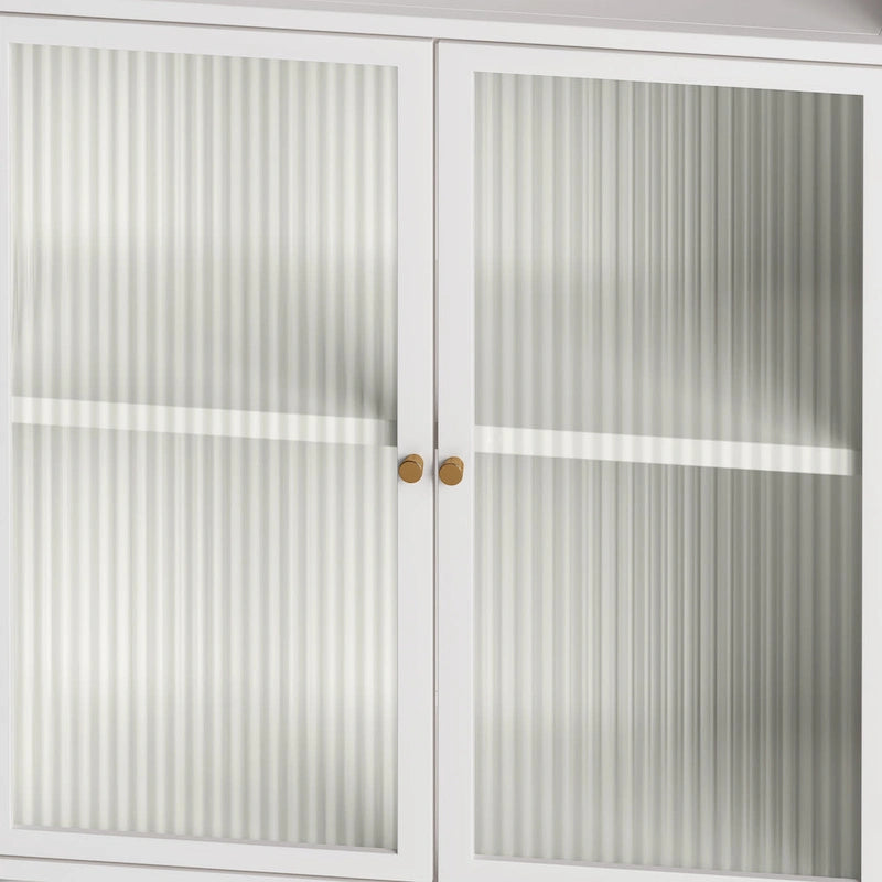 Meuble de rangement sur pied avec porte vitrée
