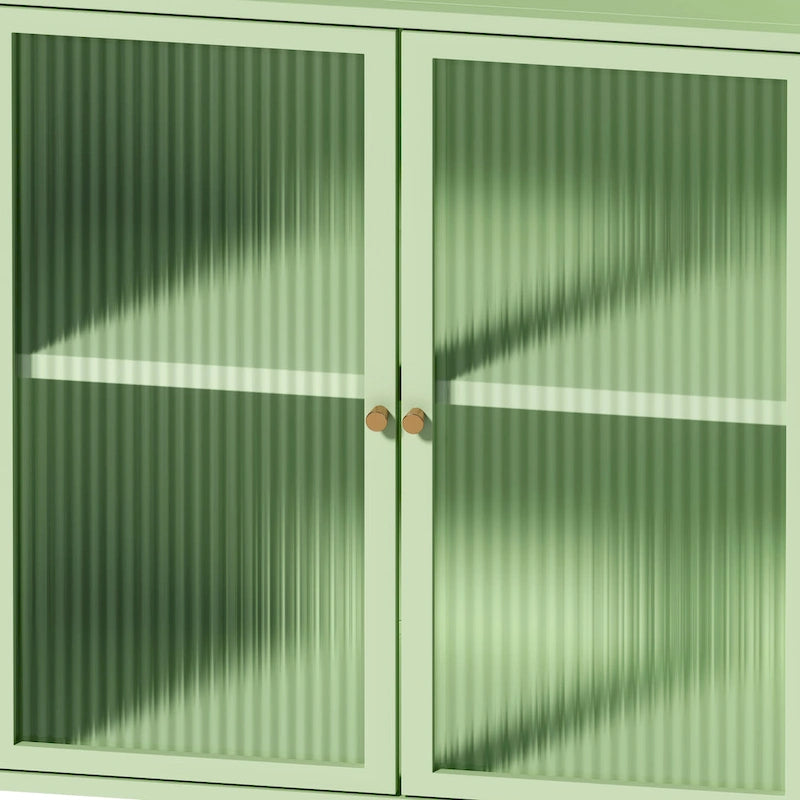 Meuble de rangement sur pied avec porte vitrée